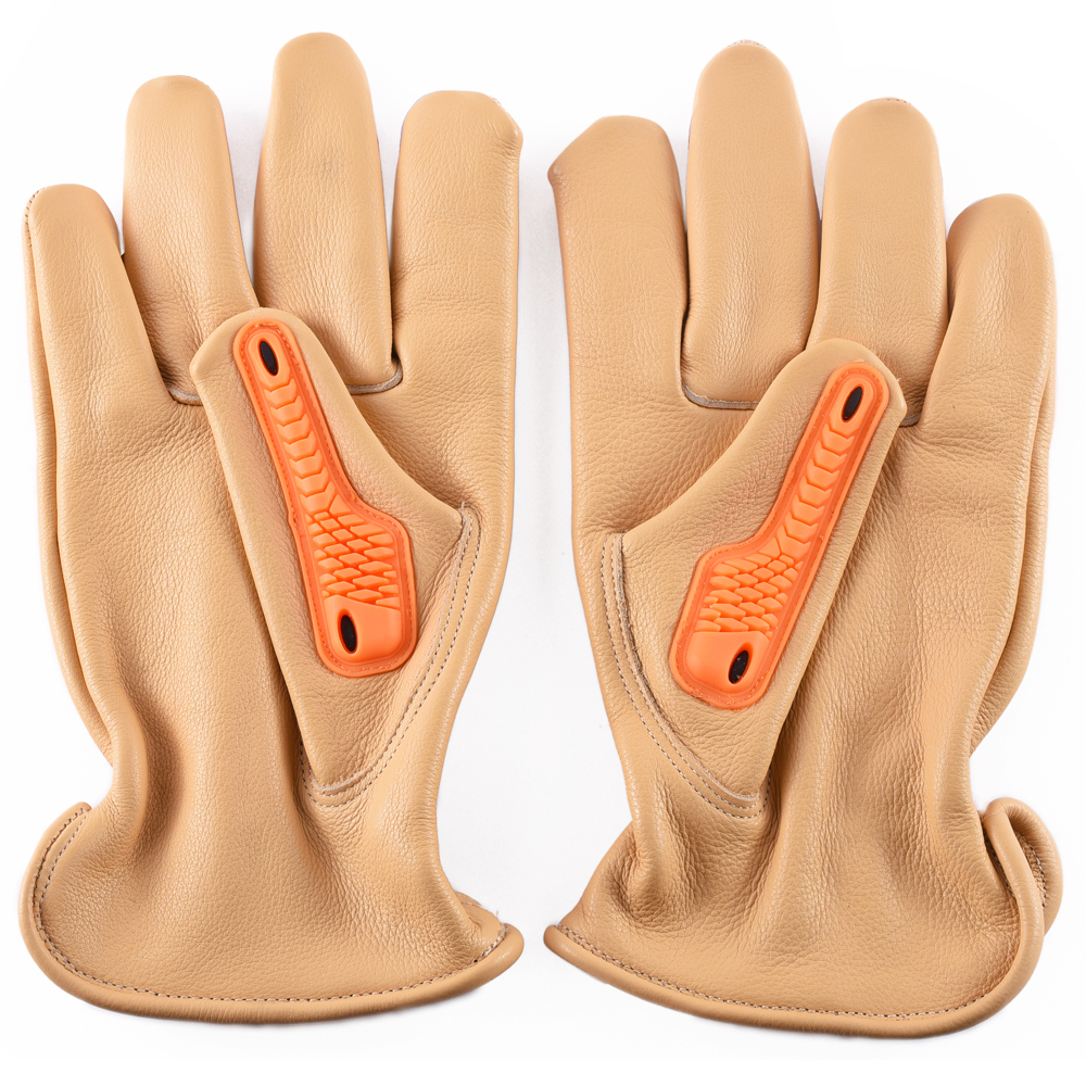 Beige Grain Gloves American Model with TPR