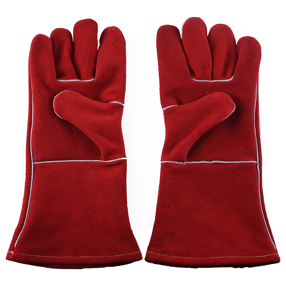 Red Split Weldering Gloves with full Lining