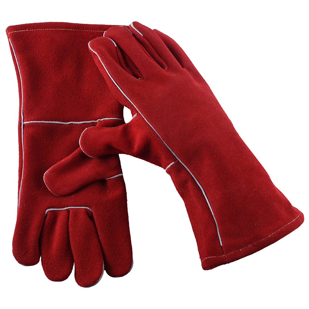 Red Split Weldering Gloves with full Lining
